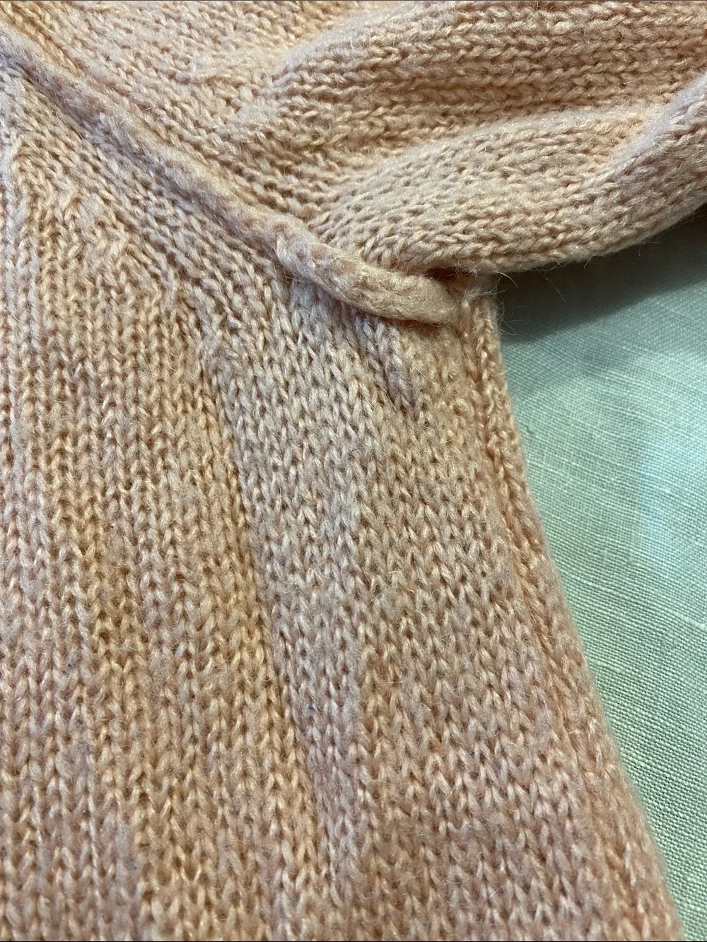 J. Crew dusty pink Chalet wool mohair knit cowl turtleneck sweater